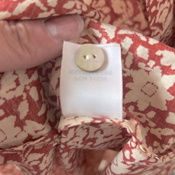 NEW Faherty Carmel floral button front self belt tie dress Spice Sunrise Floral - Picture 14 of 16